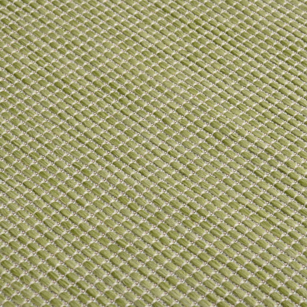 Vanjski tepih ravnog tkanja 100 x 200 cm zeleni