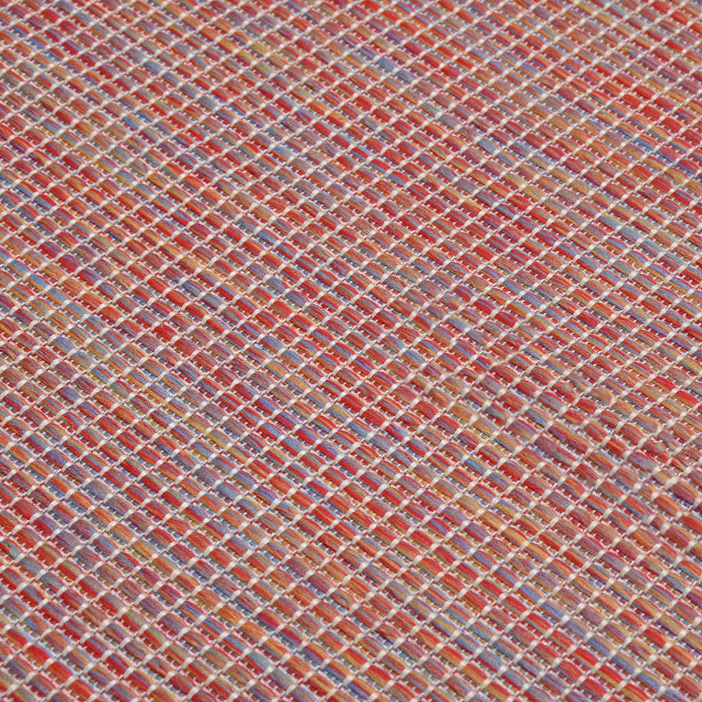 Vanjski tepih ravnog tkanja 160 x 230 cm crveni