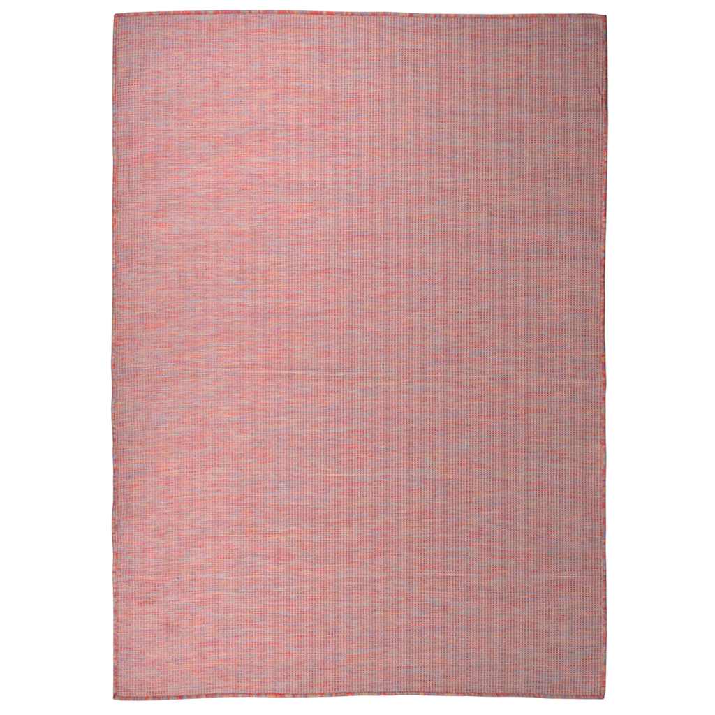 Vanjski tepih ravnog tkanja 200 x 280 cm crveni