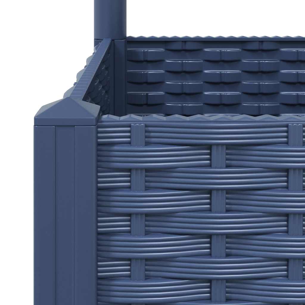Vrtna žardinjera s rešetkom plavo-siva 80x40x136 cm PP
