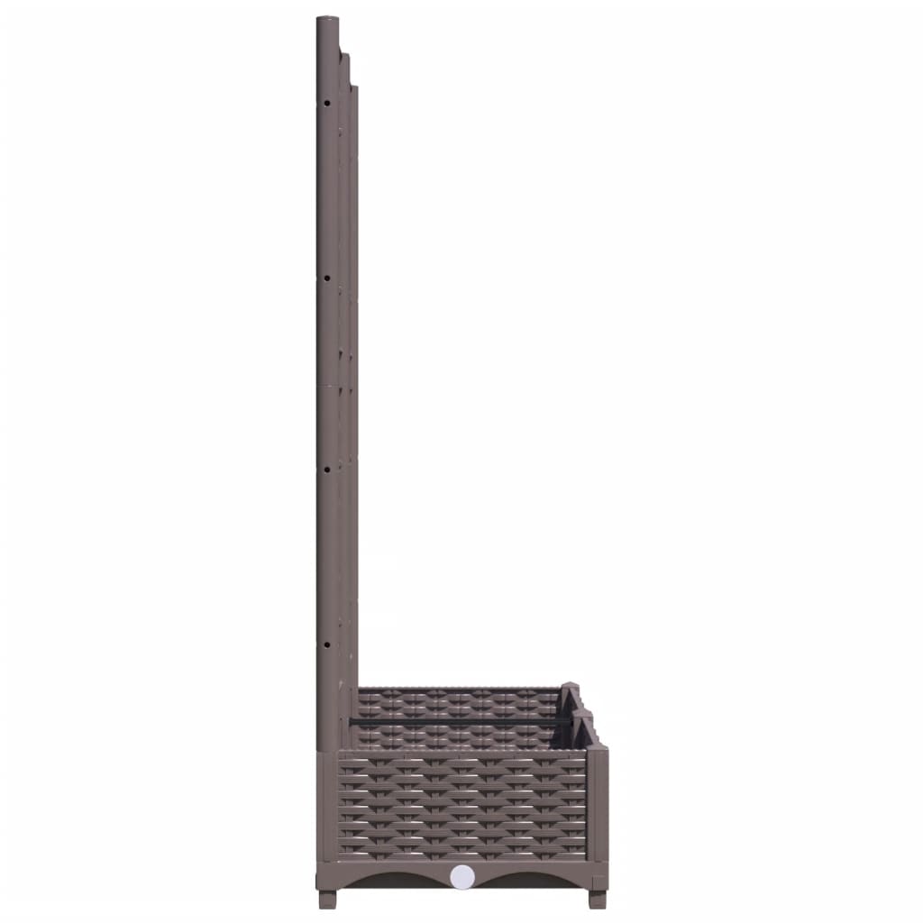 Vrtna sadilica s rešetkom smeđa 80 x 40 x 121,5 cm PP