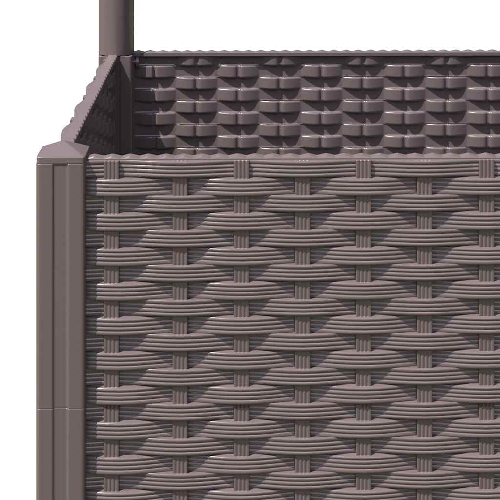 Vrtna sadilica s rešetkom smeđa 80 x 40 x 136 cm PP
