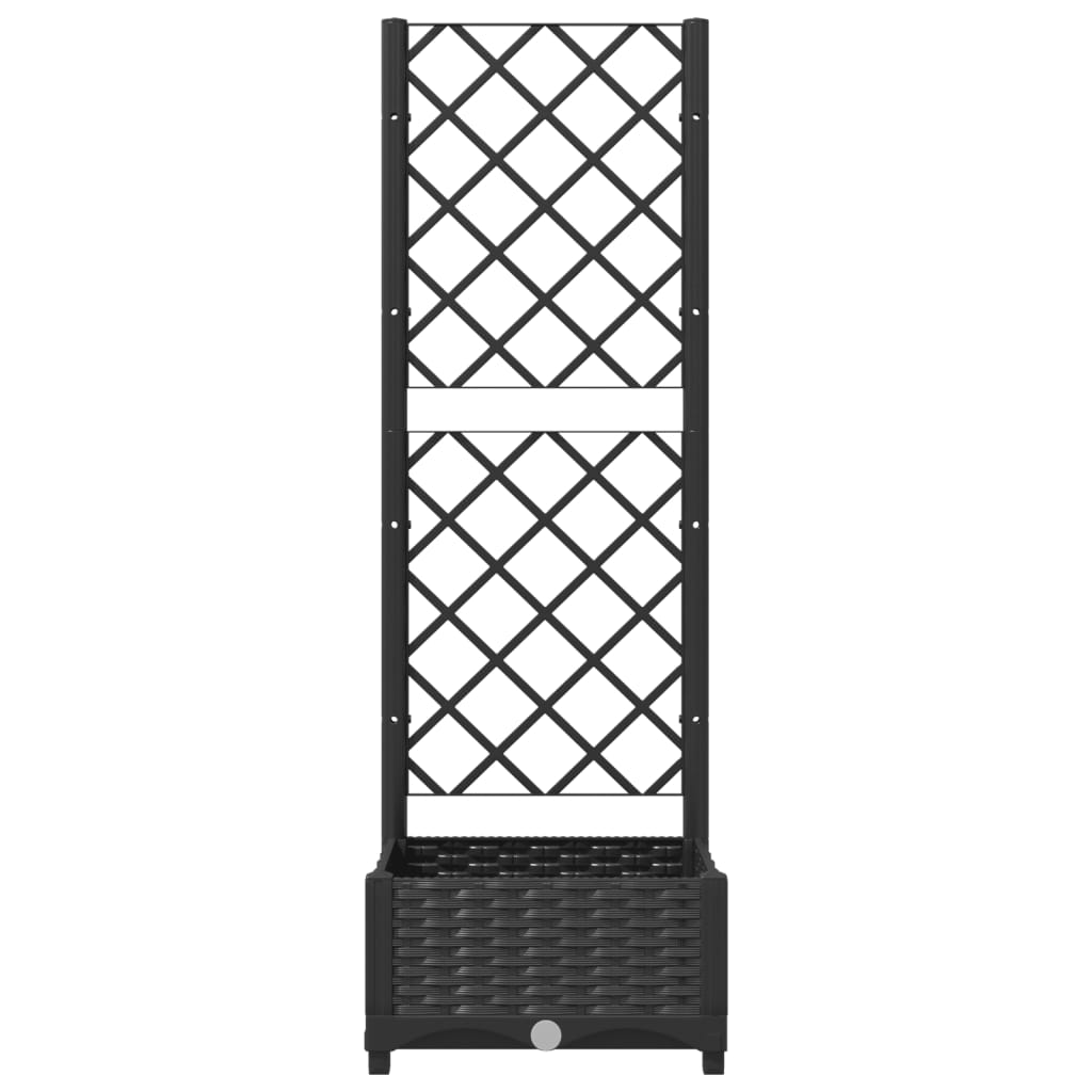 Vrtna žardinjera s rešetkom crna 40x40x121,5 cm PP