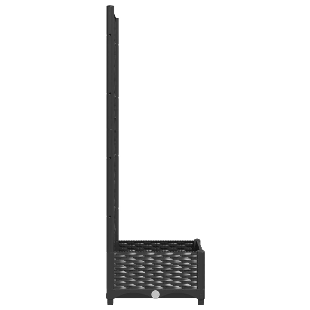 Vrtna žardinjera s rešetkom crna 40x40x121,5 cm PP