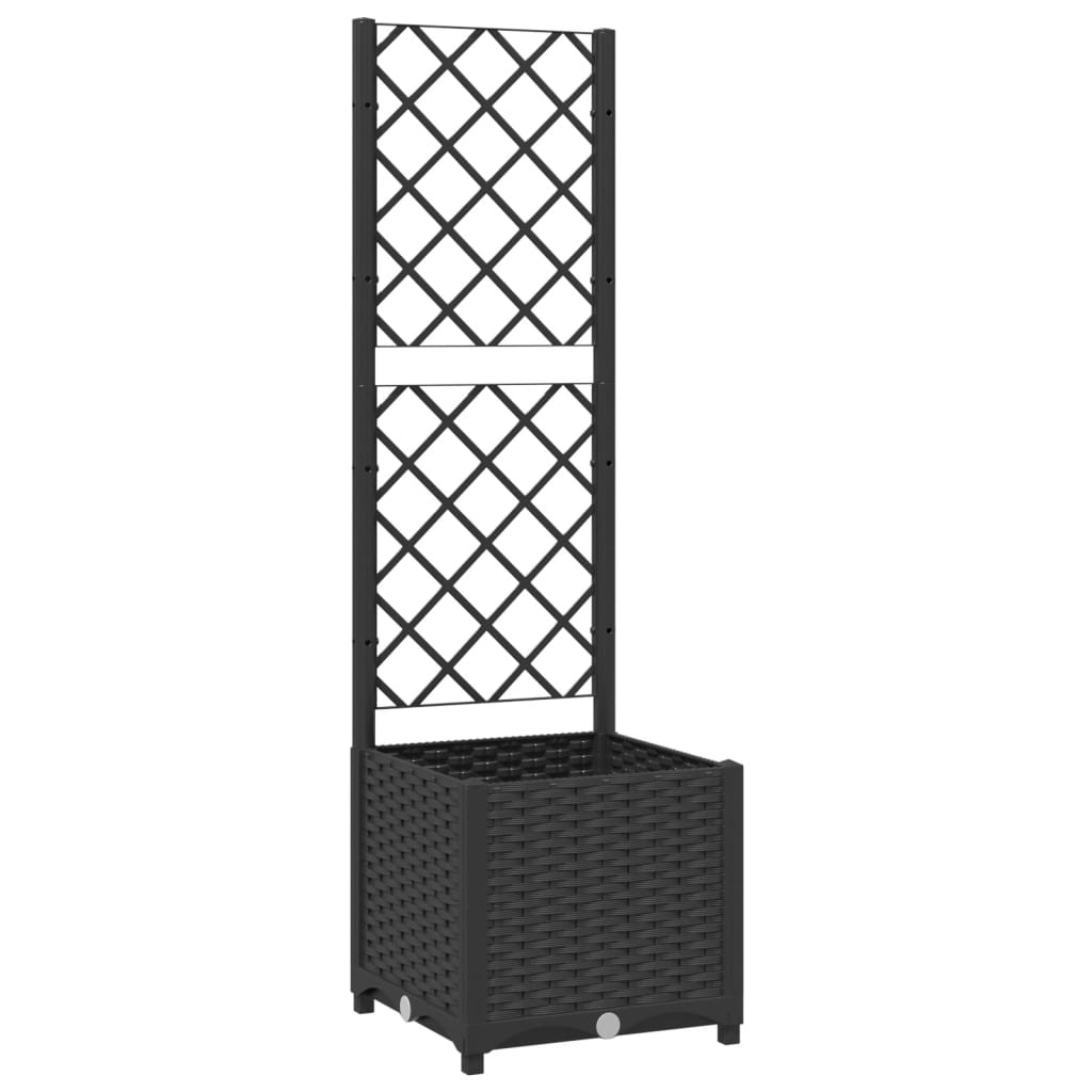 Vrtna žardinjera s rešetkom crna 40x40x136 cm PP