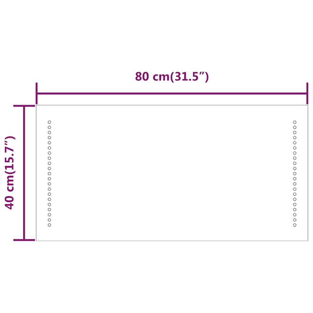 LED kupaonsko ogledalo 80x40 cm