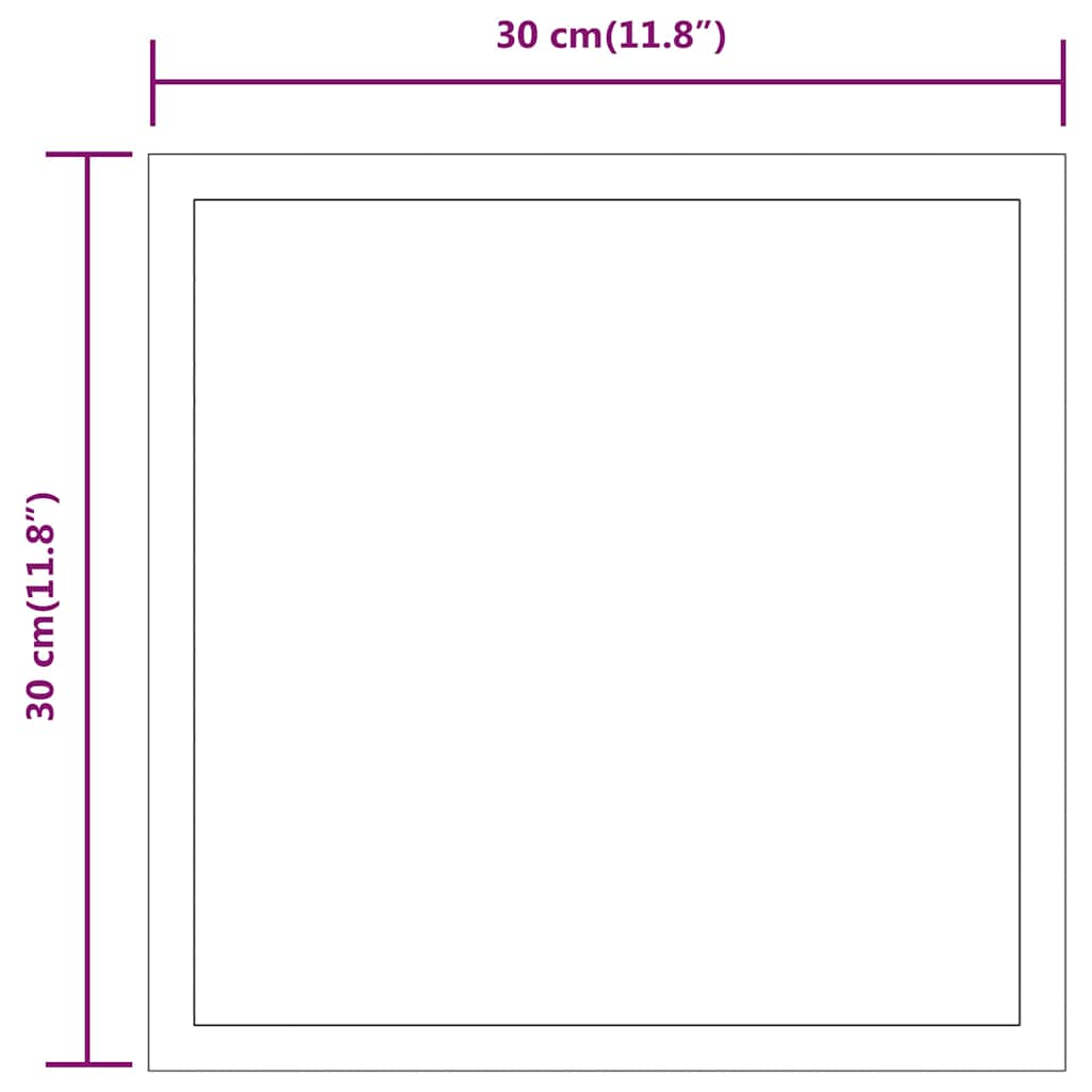 LED kupaonsko ogledalo 30x30 cm