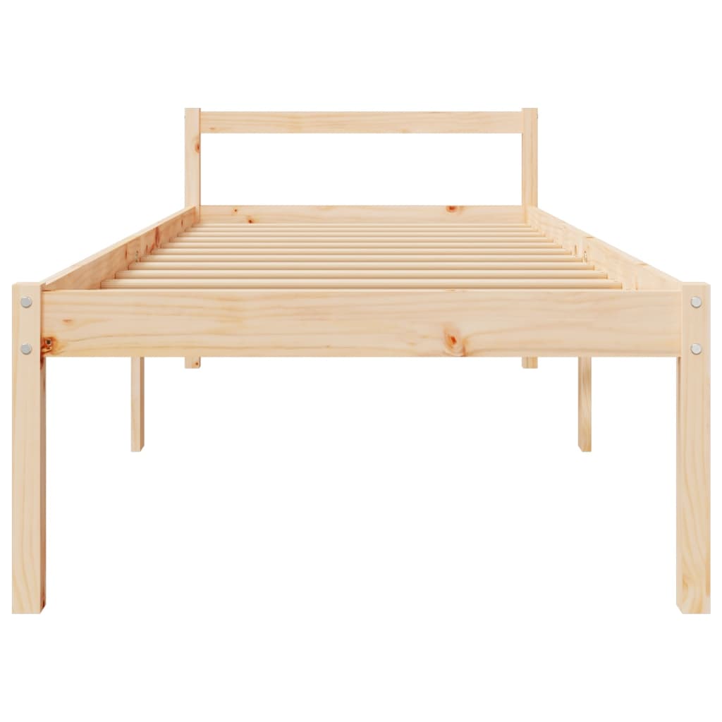 Krevet za starije osobe 75 x 190 cm mali od masivne borovine