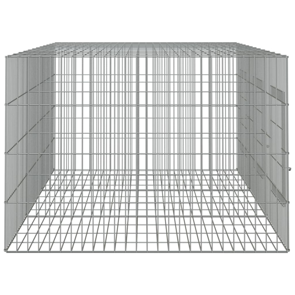 Kavez za zečeve s 3 panela 163x79x54 cm od pocinčanog željeza