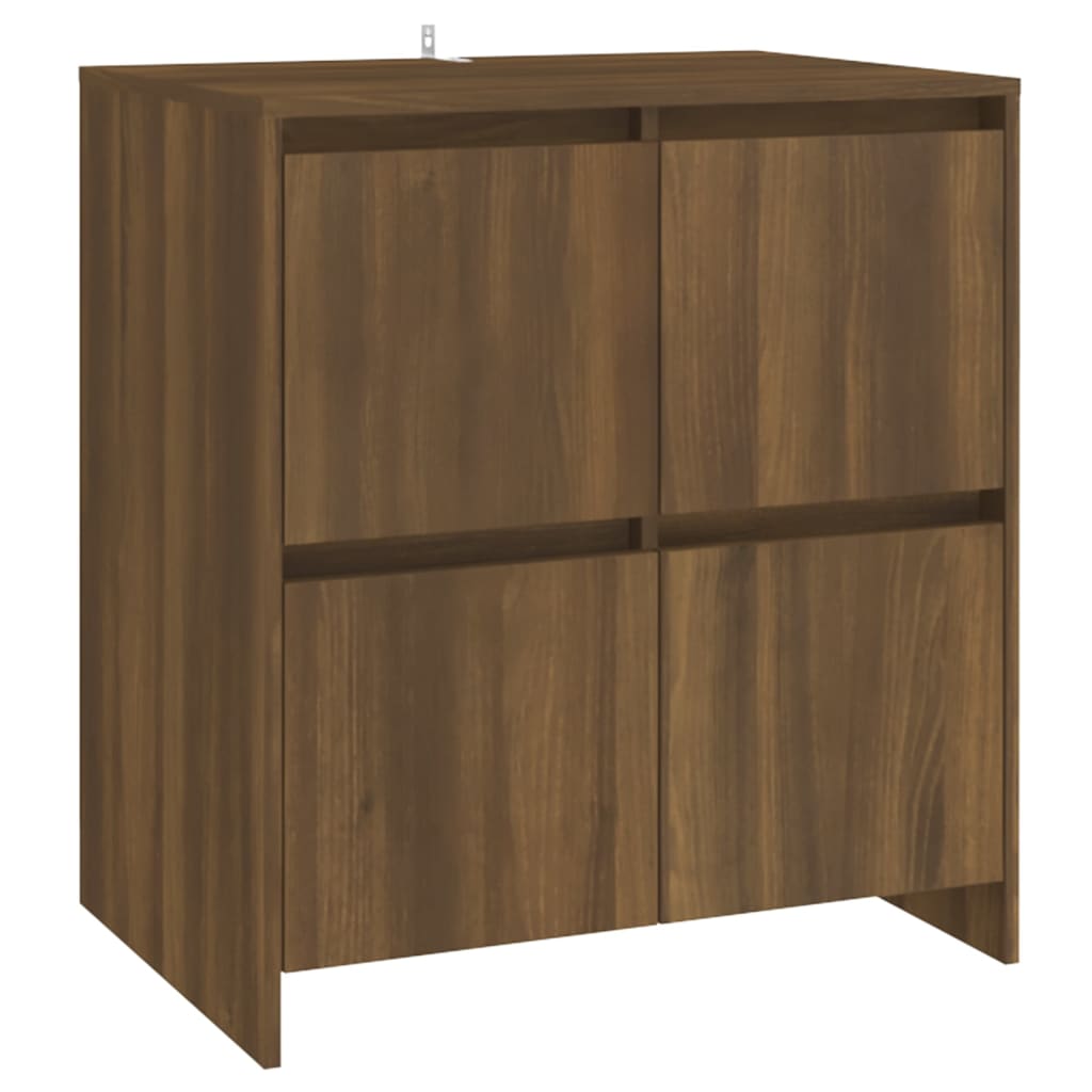 Komode 2 kom smeđa boja hrasta 70x41x75 cm konstruirano drvo