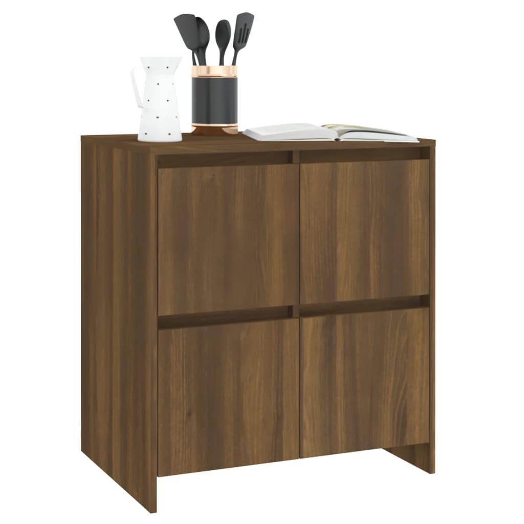 Komode 2 kom smeđa boja hrasta 70x41x75 cm konstruirano drvo