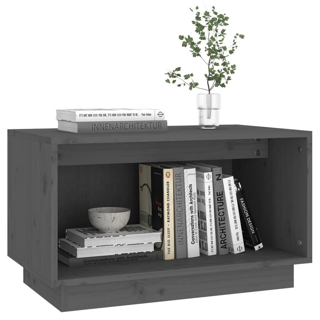 TV ormarić sivi 60 x 35 x 35 cm od masivne borovine