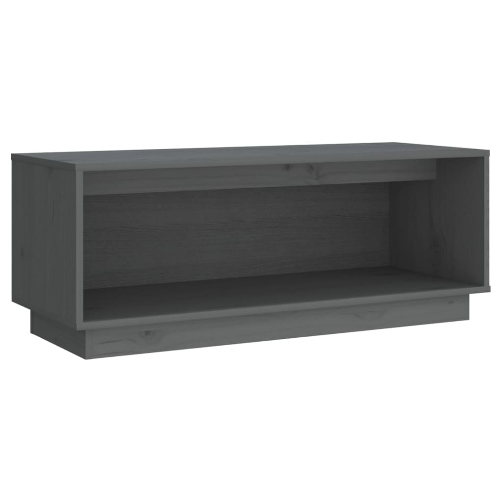 TV ormarić sivi 90 x 35 x 35 cm od masivne borovine
