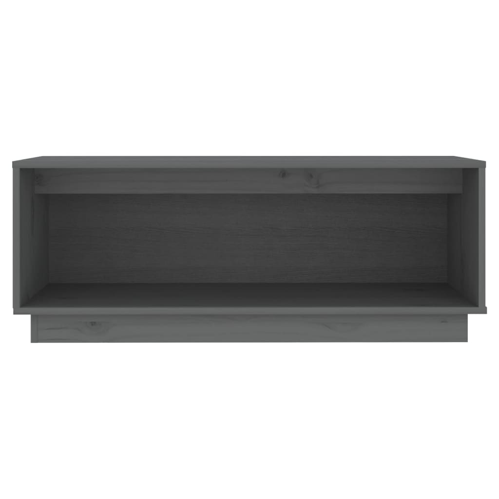 TV ormarić sivi 90 x 35 x 35 cm od masivne borovine