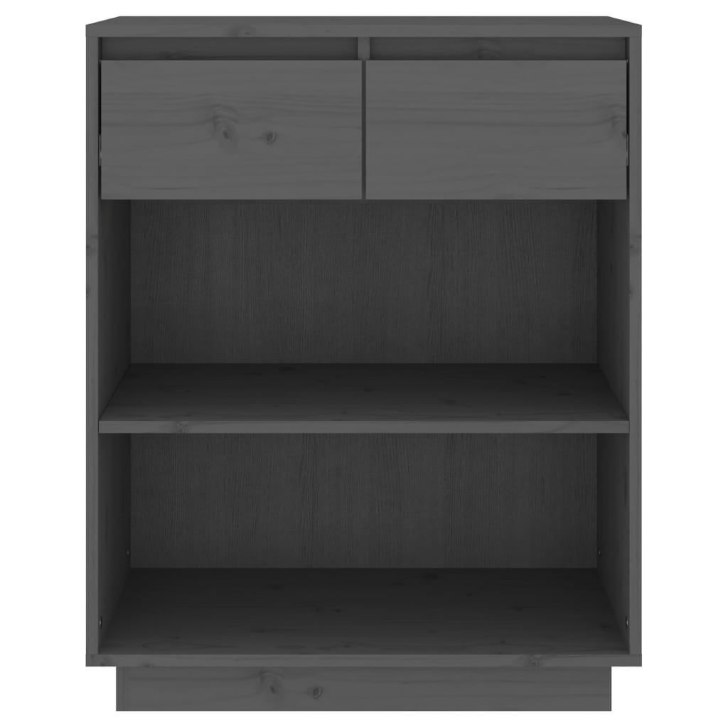 Konzolni ormarić sivi 60 x 34 x 75 cm od masivne borovine