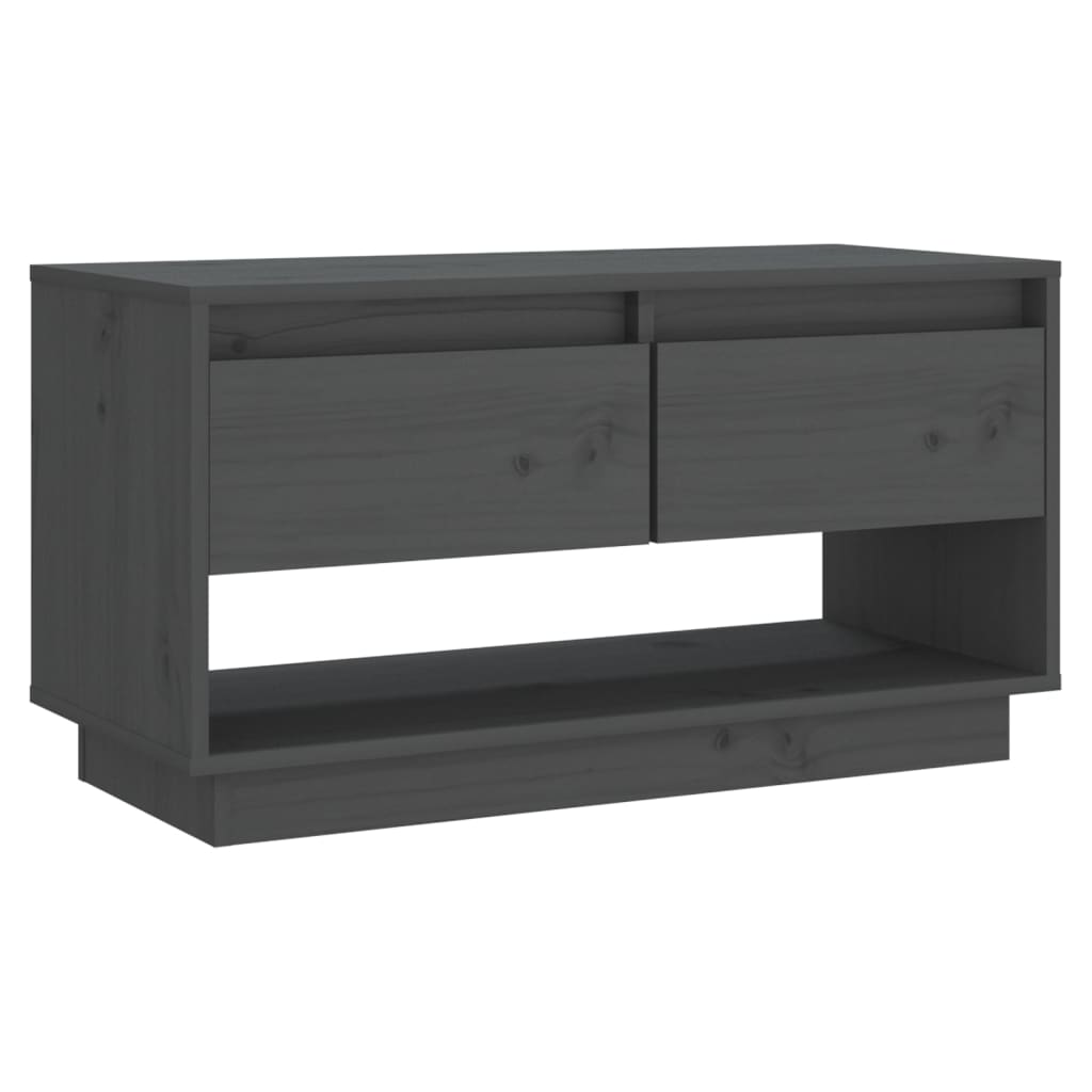 TV ormarić sivi 74 x 34 x 40 cm od masivne borovine