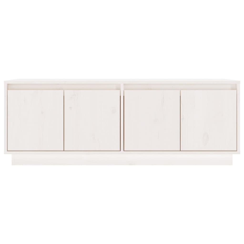 TV ormarić bijeli 110 x 34 x 40 cm od masivne borovine