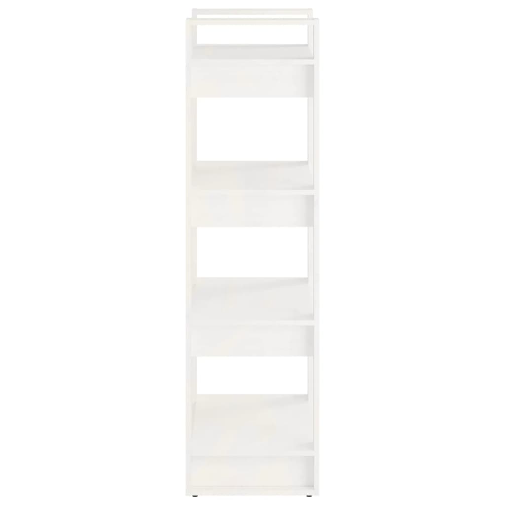Ormarić za knjige / pregrada bijeli 60x35x125 cm masivno drvo