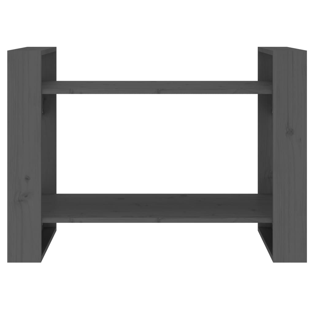 Ormarić za knjige / sobna pregrada sivi 80x35x56,5 cm borovina