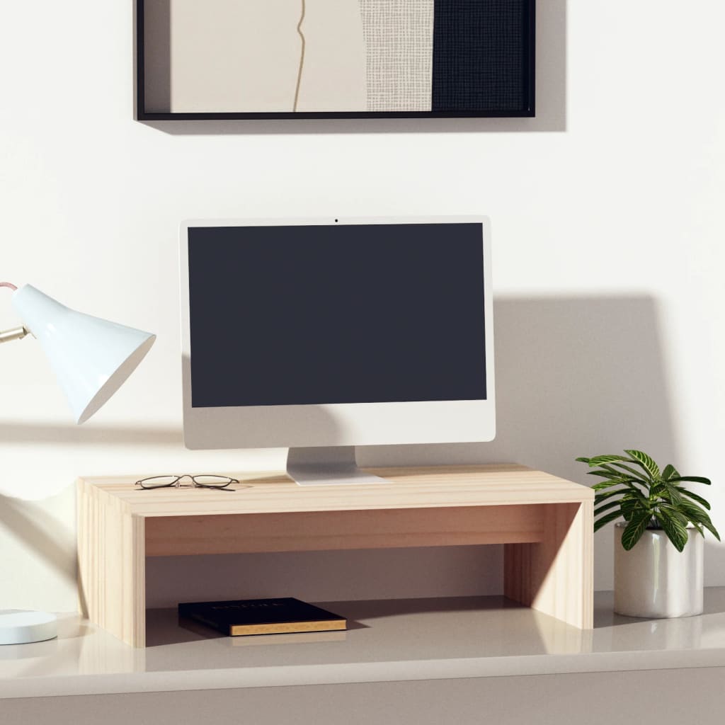 Stalak za monitor 50 x 27 x 15 cm od masivne borovine