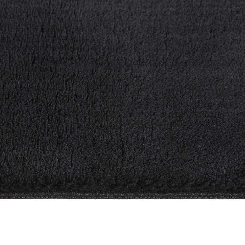 Perivi mekani pahuljasti tepih 160 x 230 cm protuklizni crni