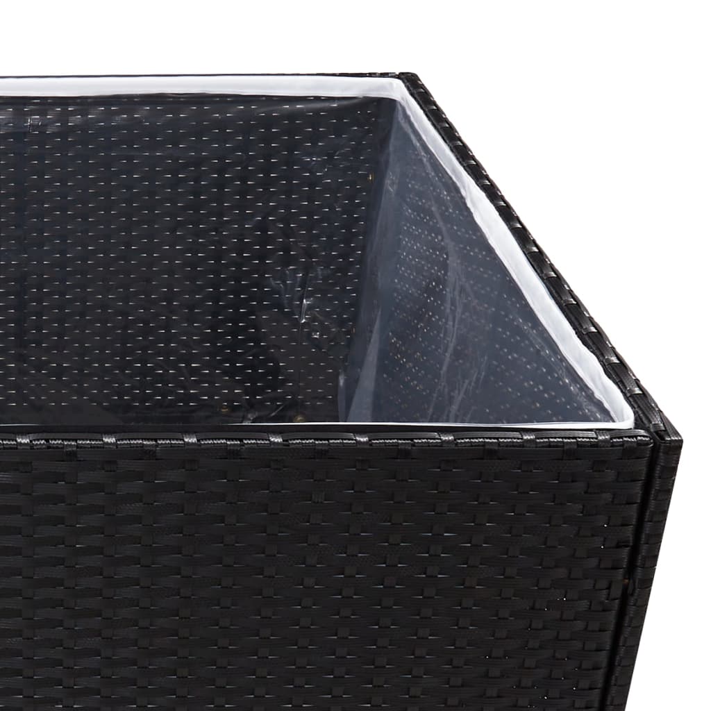 Vrtna sadilica crna 80 x 80 x 80 cm od poliratana