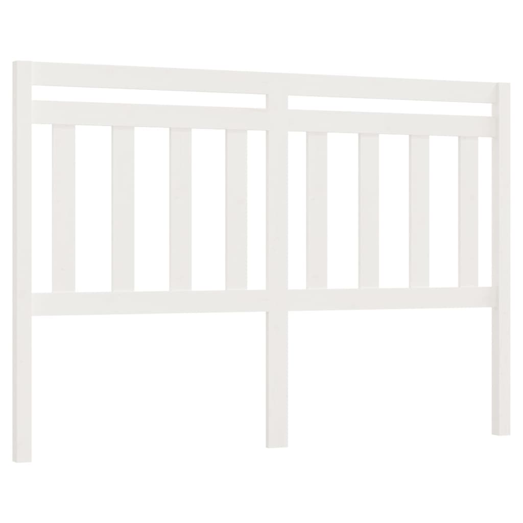 Uzglavlje za krevet bijelo 146 x 4 x 100 cm od masivne borovine
