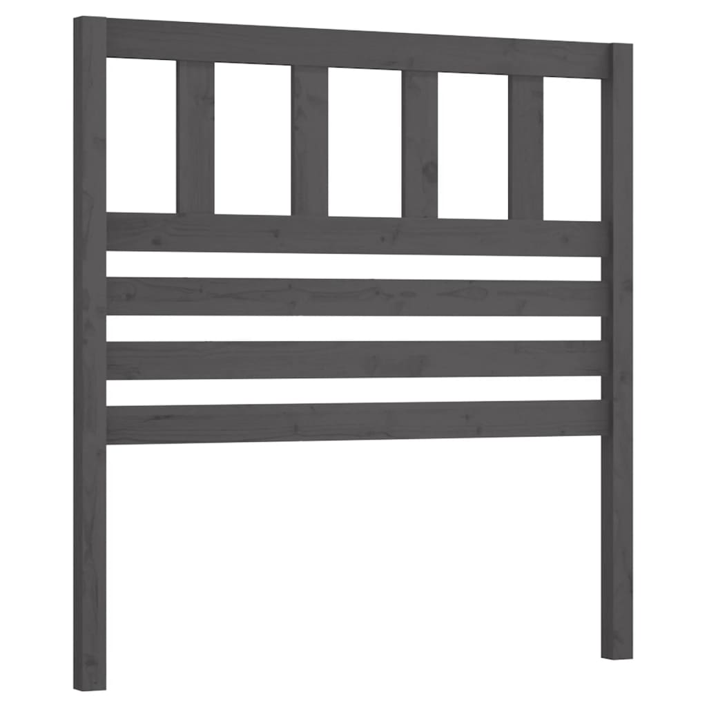 Uzglavlje za krevet sivo 81 x 4 x 100 cm od masivne borovine