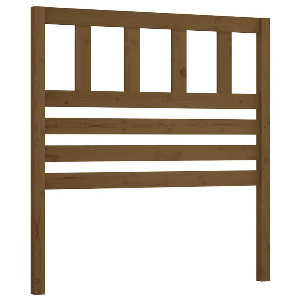Uzglavlje za krevet boja meda 106 x 4 x 100 cm masivna borovina