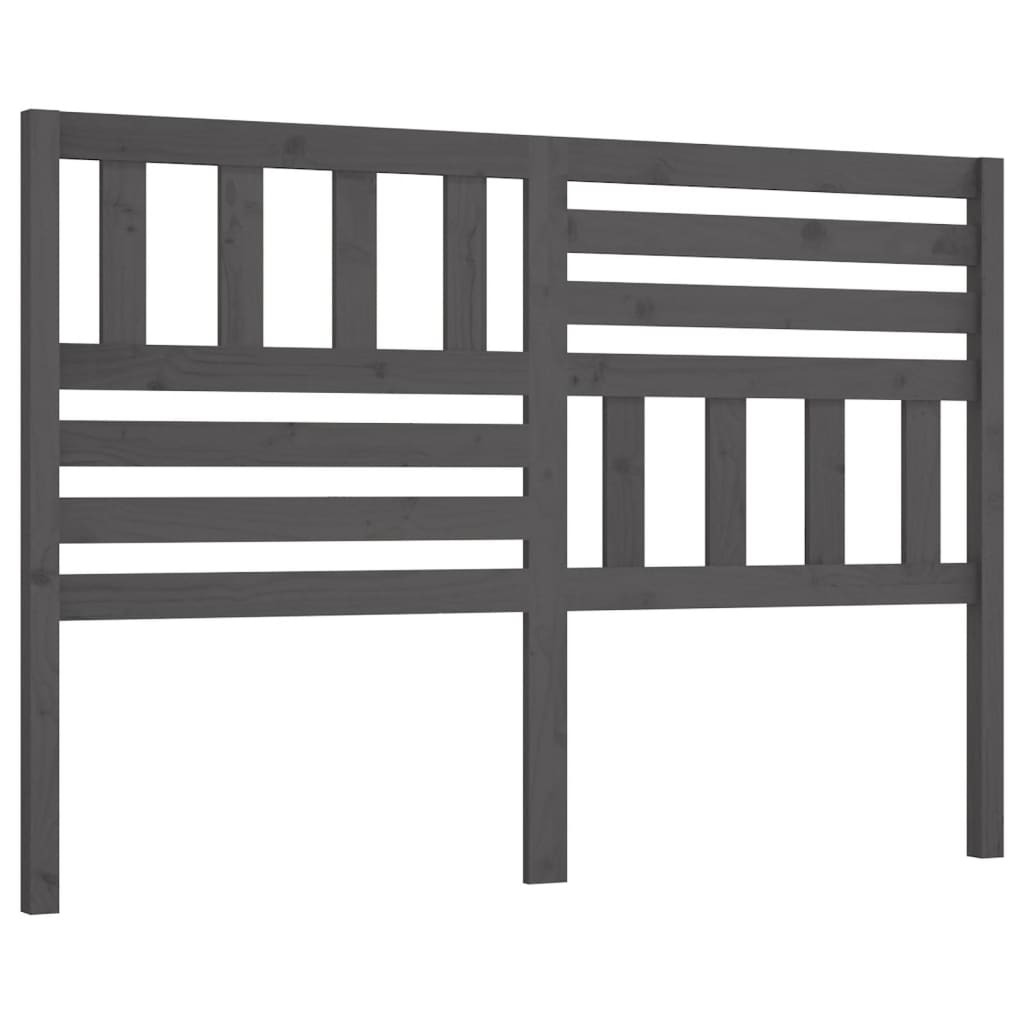 Uzglavlje za krevet sivo 166 x 4 x 100 cm od masivne borovine