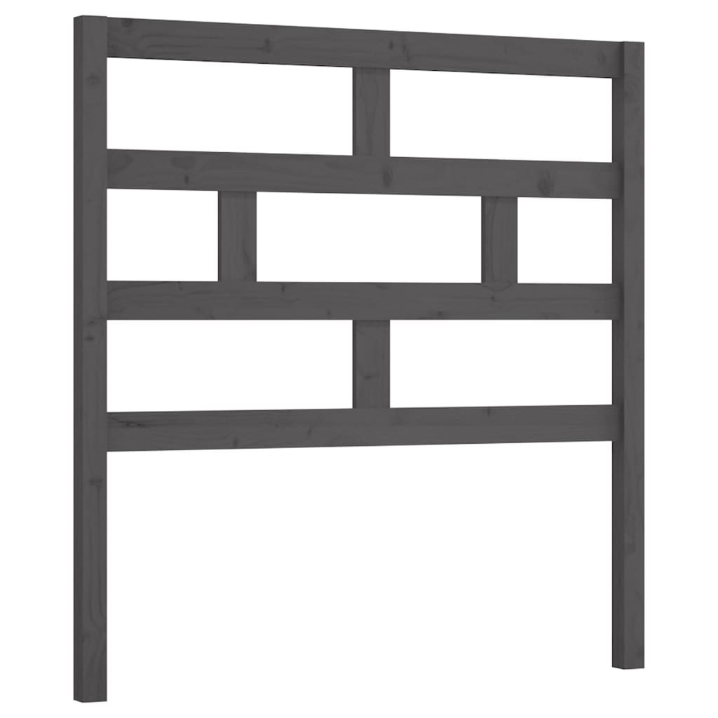 Uzglavlje za krevet sivo 106 x 4 x 100 cm od masivne borovine