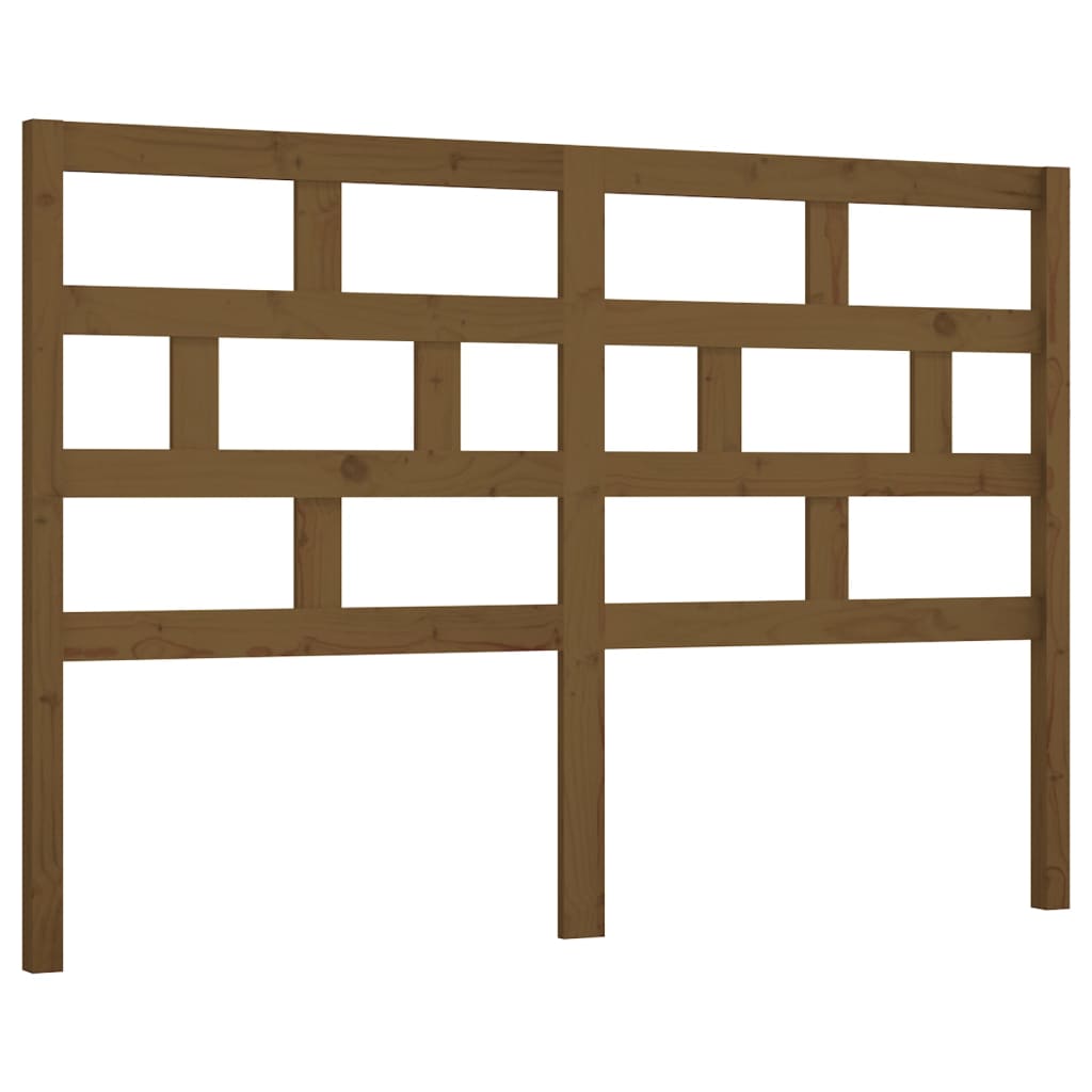 Uzglavlje za krevet boja meda 126 x 4 x 100 cm masivna borovina