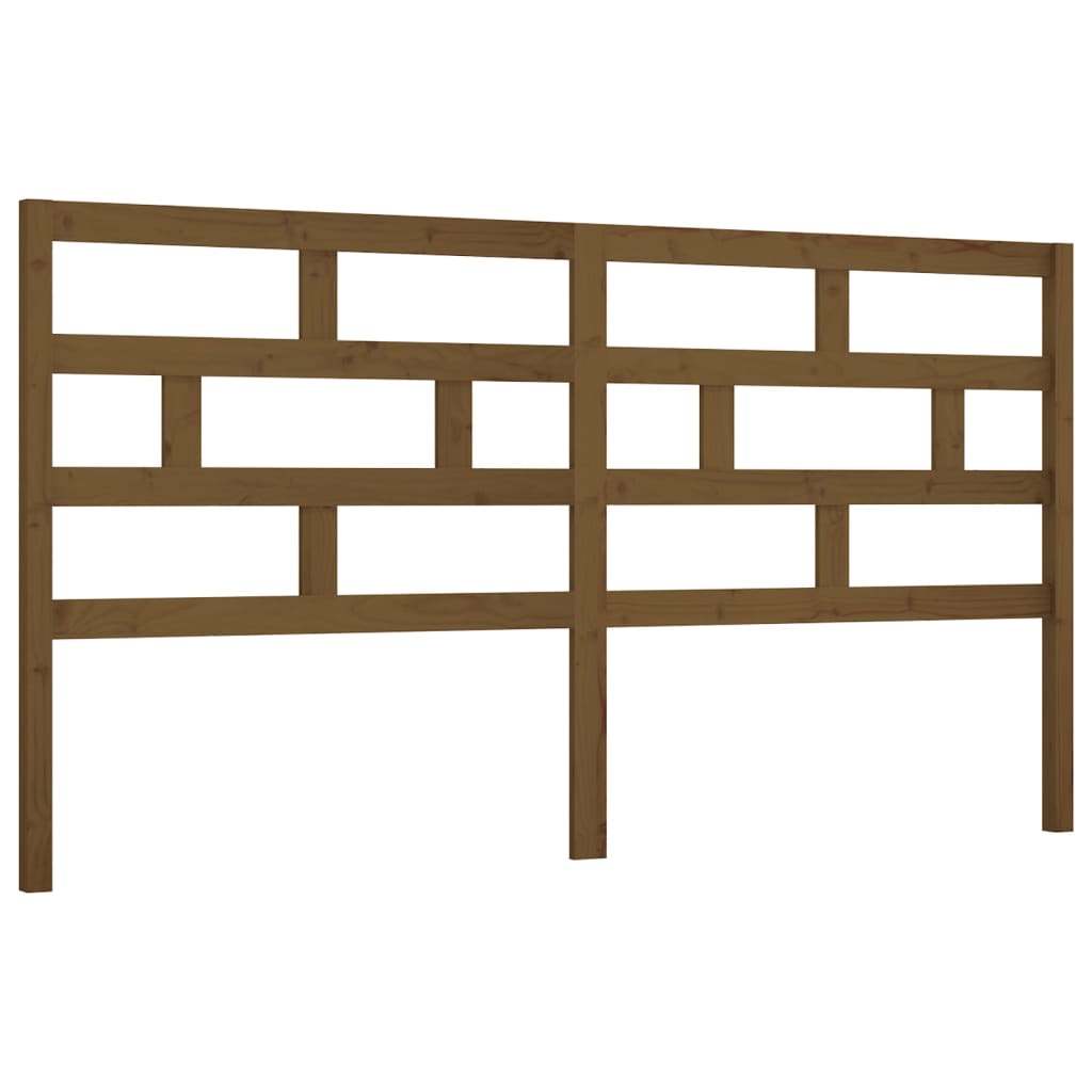 Uzglavlje za krevet boja meda 186 x 4 x 100 cm masivna borovina