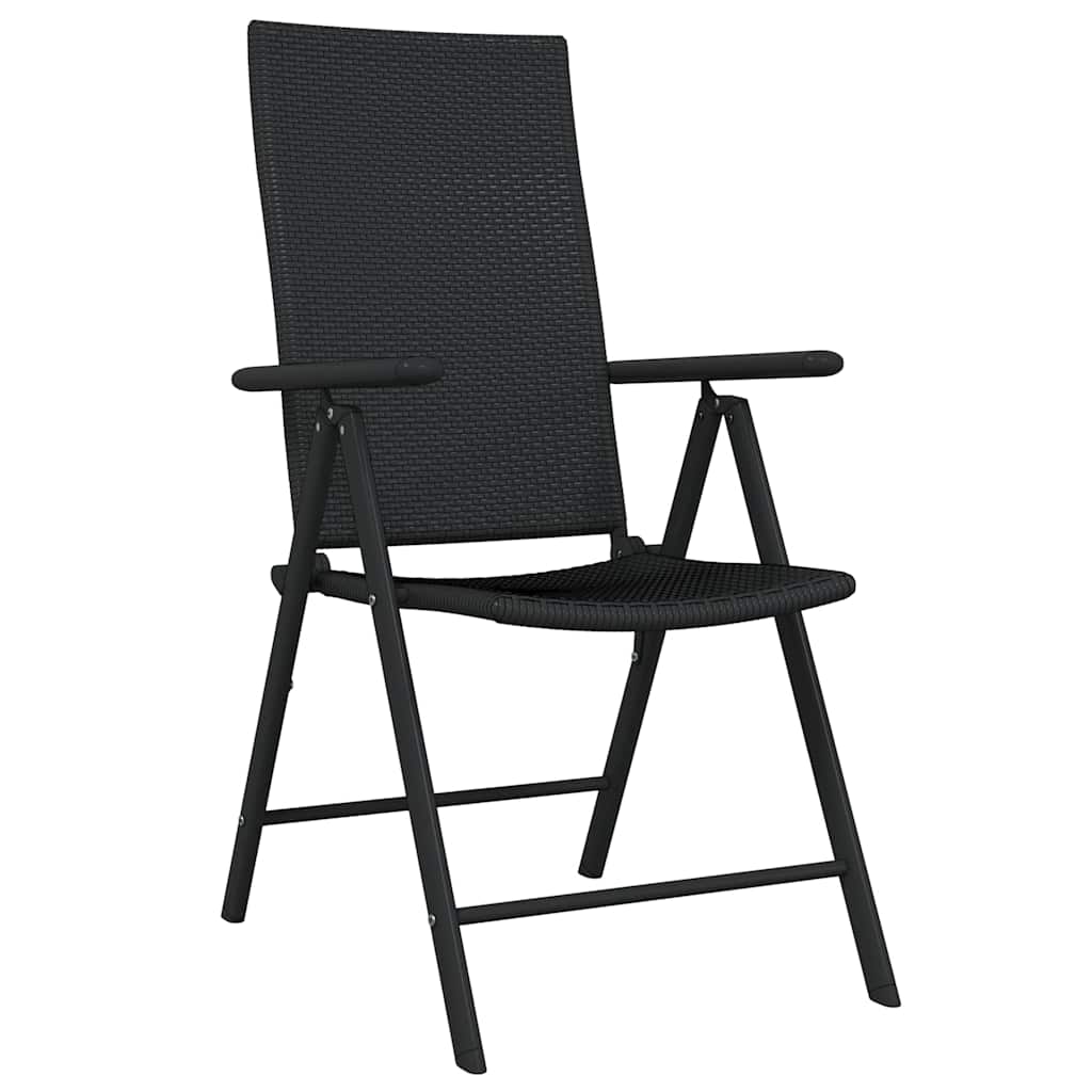 3-dijelni vrtni blagovaonski set crni Crna Dužina stola 80 cm