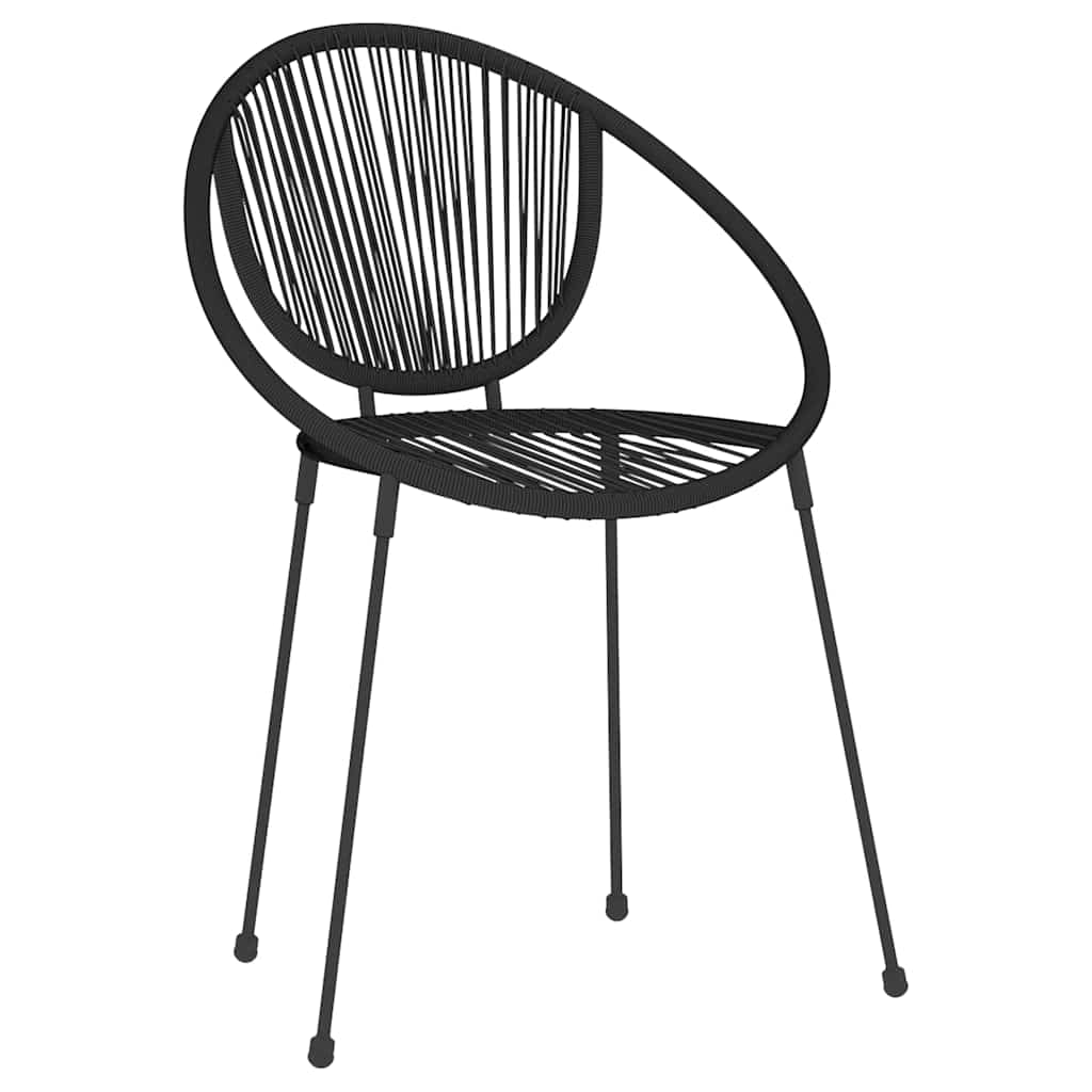 3-dijelni vrtni blagovaonski set crni Crna Dužina stola 80 cm