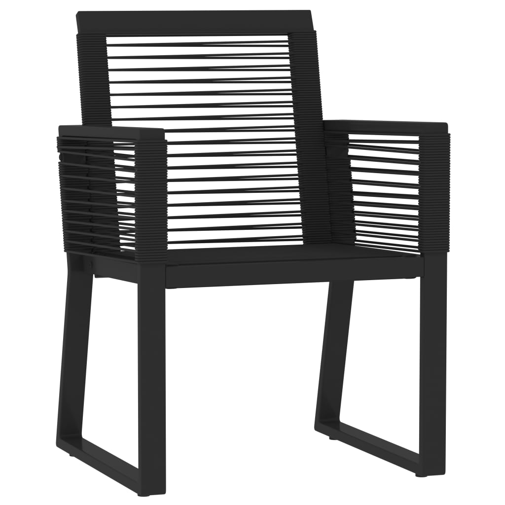 9-dijelni vrtni blagovaonski set crni
