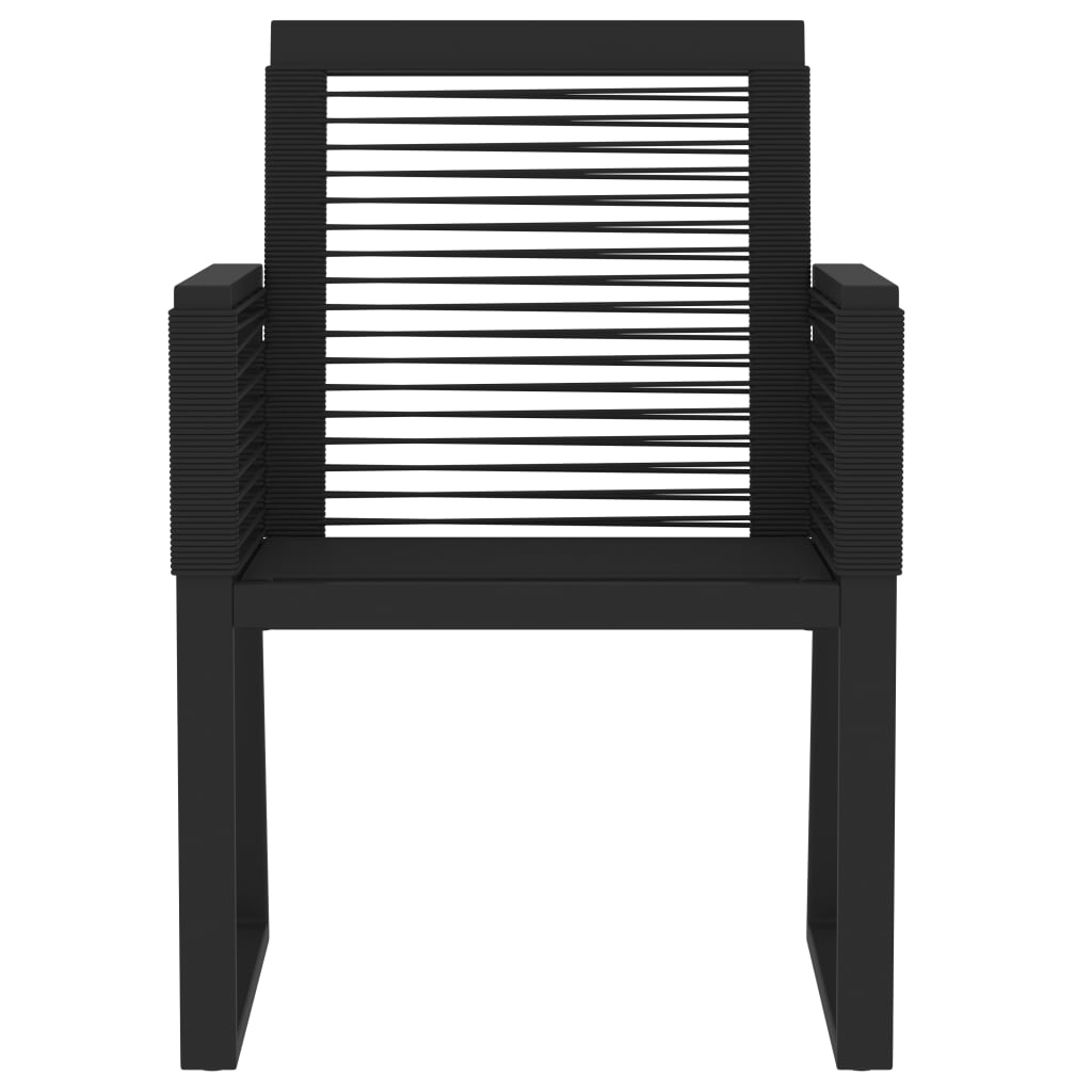 9-dijelni vrtni blagovaonski set crni