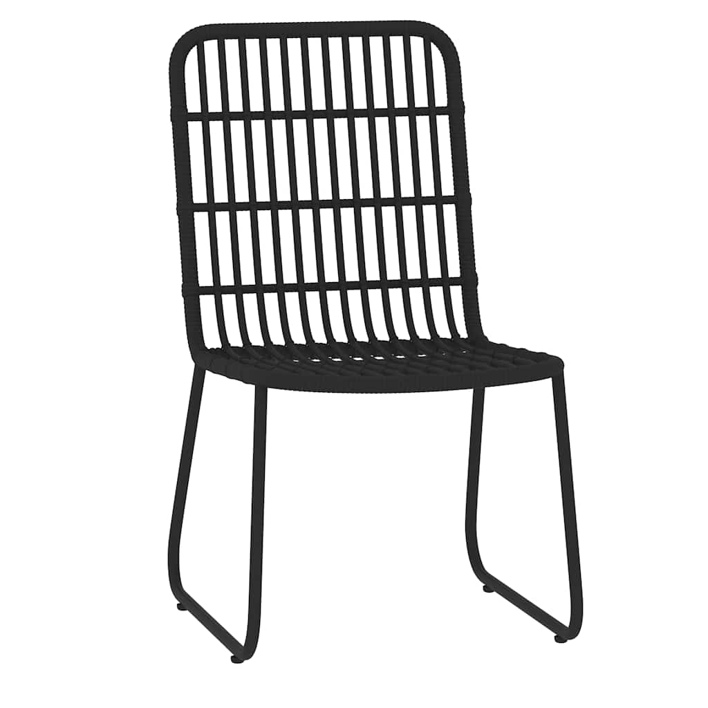 5-dijelni vrtni blagovaonski set crni Crna Dužina stola 80 cm