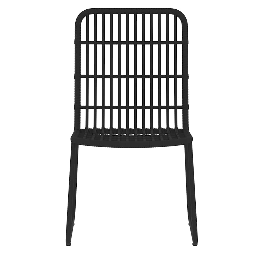 5-dijelni vrtni blagovaonski set crni Crna Dužina stola 80 cm