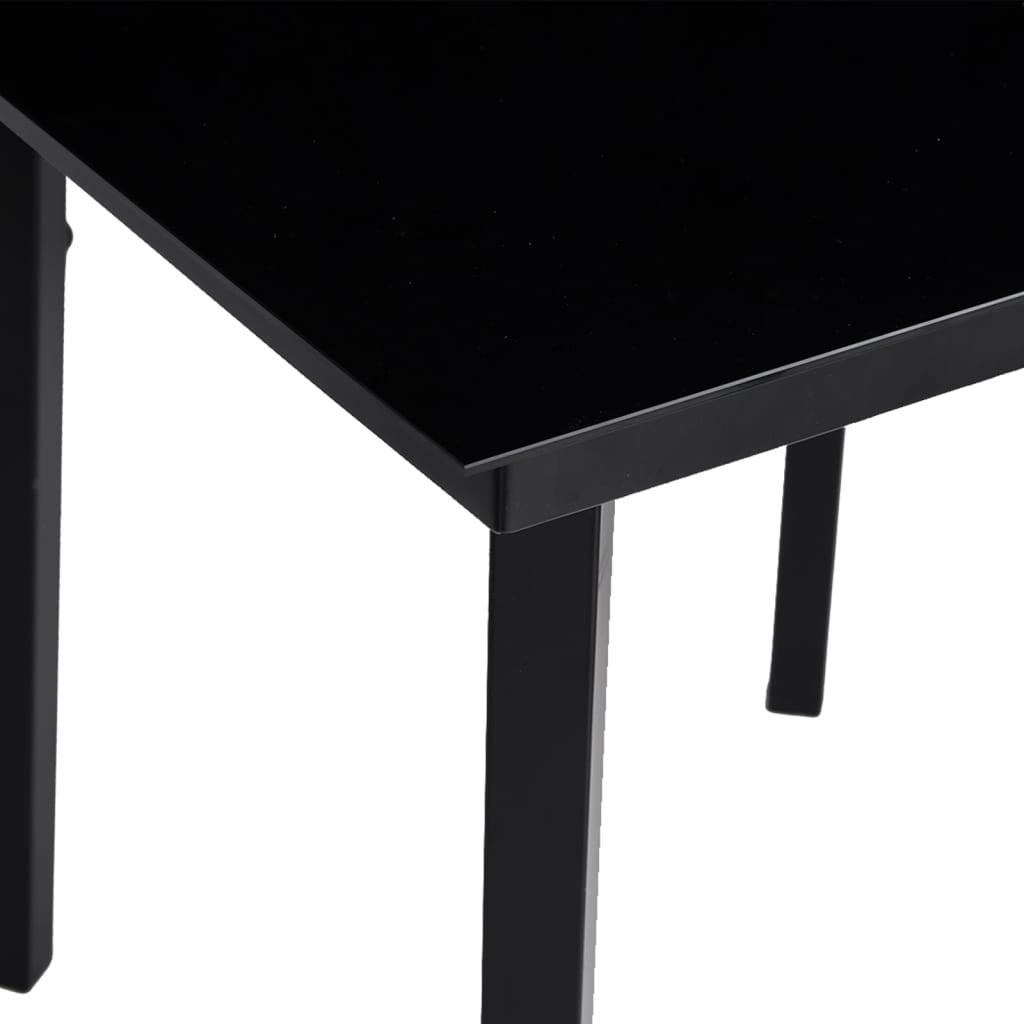 7-dijelni vrtni blagovaonski set od PVC ratana crni
