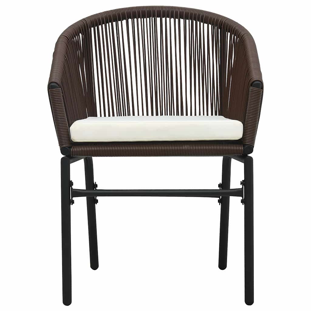 5-dijelni vrtni blagovaonski set smeđi Smeđa Dužina stola 80 cm