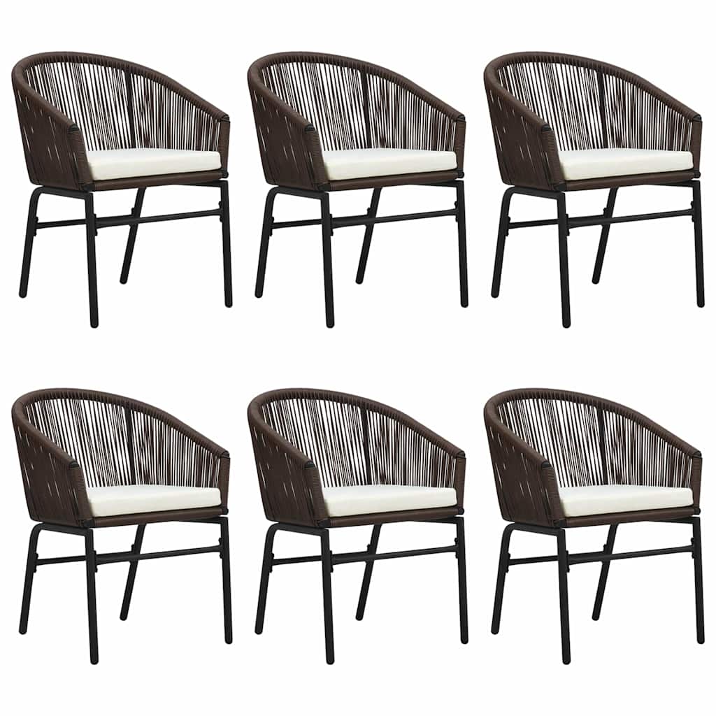 7-dijelni vrtni blagovaonski set smeđi Smeđa Dužina stola 200 cm