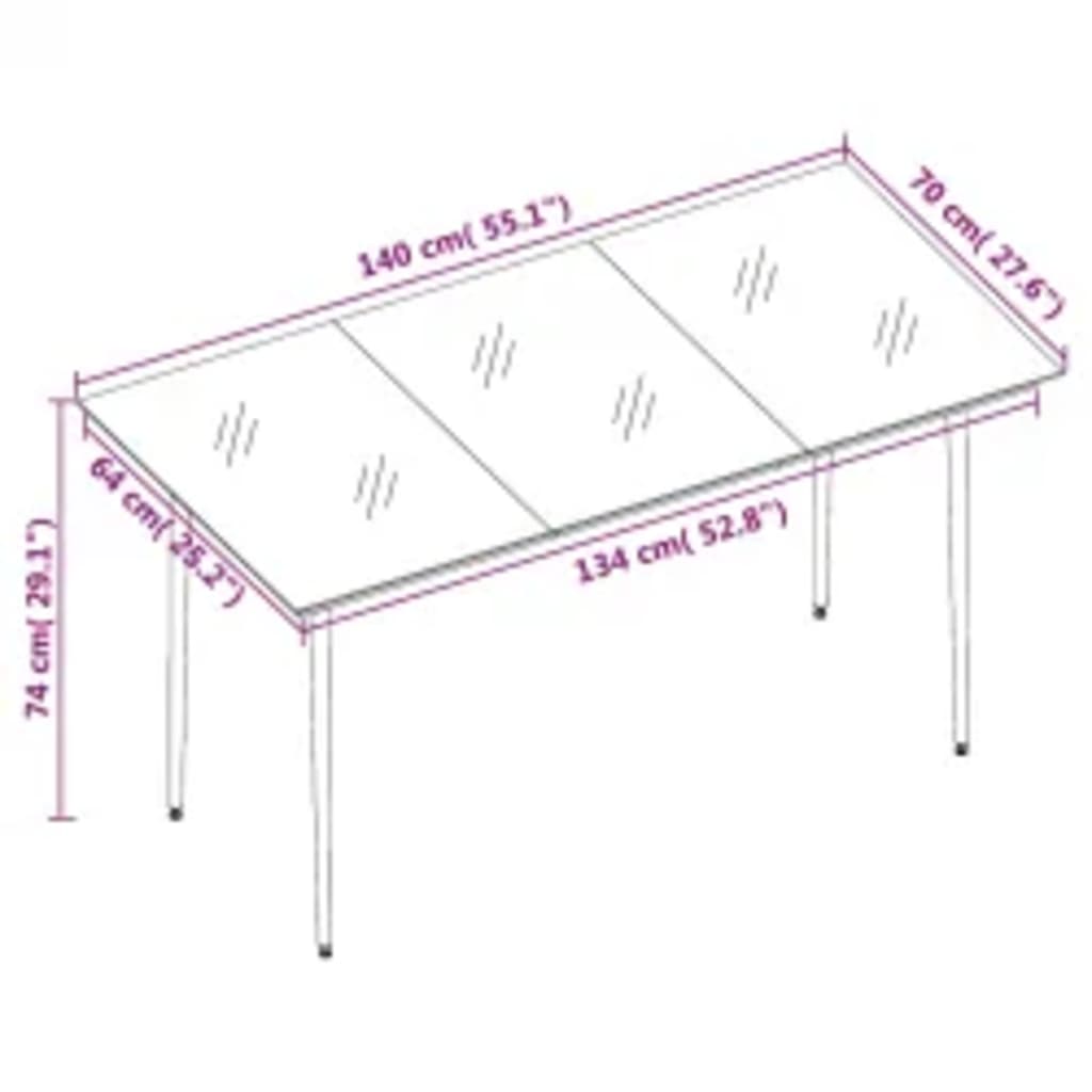 5-dijelni vrtni blagovaonski set s jastucima sivo-crni
