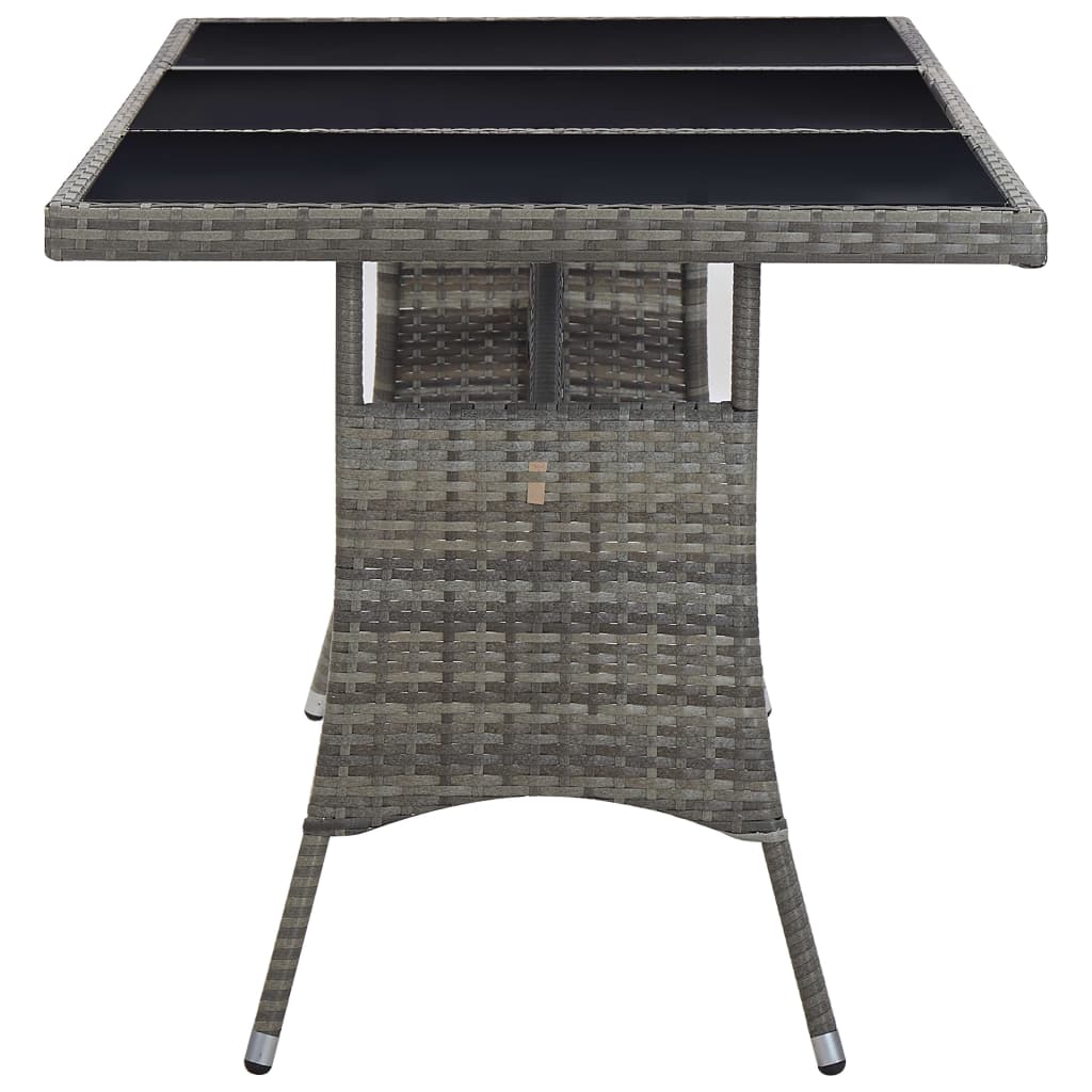 Vrtni stol sivi 170 x 80 x 74 cm od poliratana