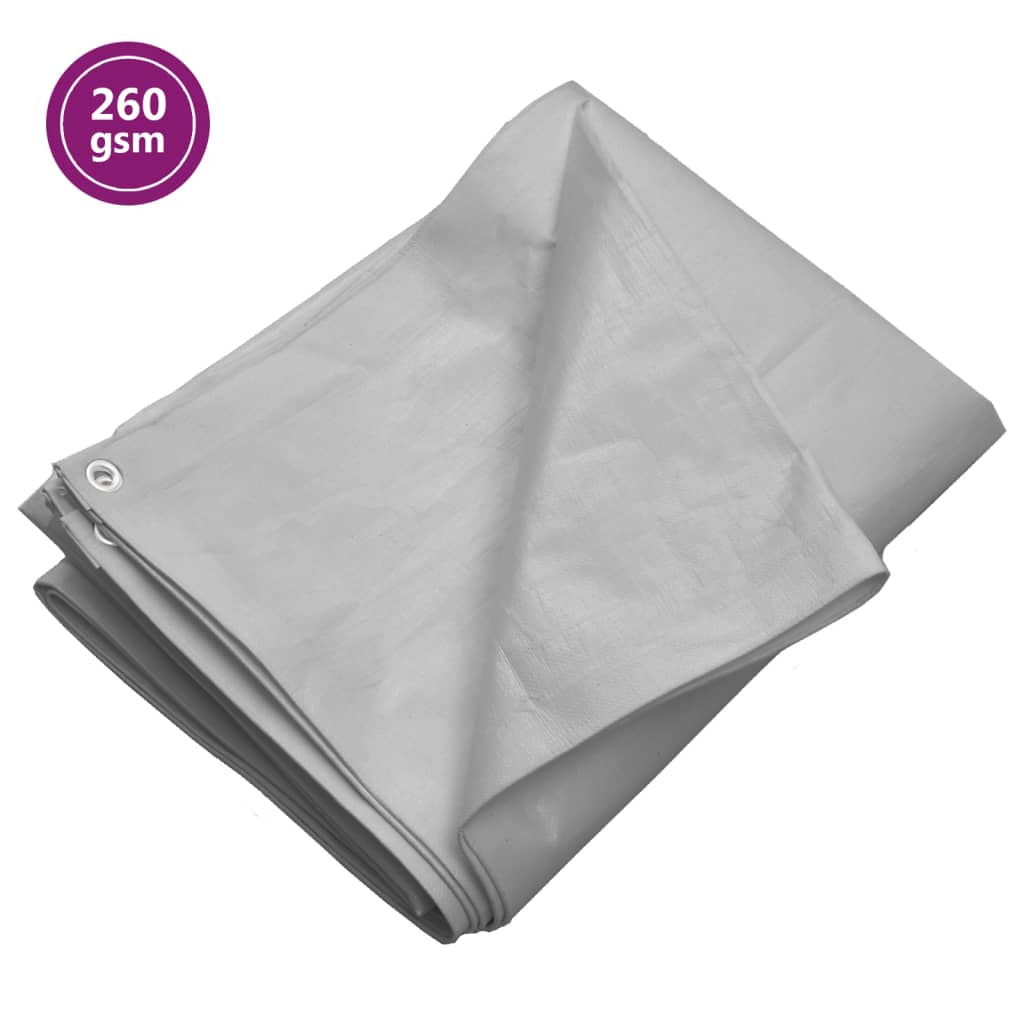 Cerada 260 g/m² 4 x 6 m siva HDPE