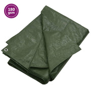 Cerada 180 g/m² 8 x 12 m zelena HDPE