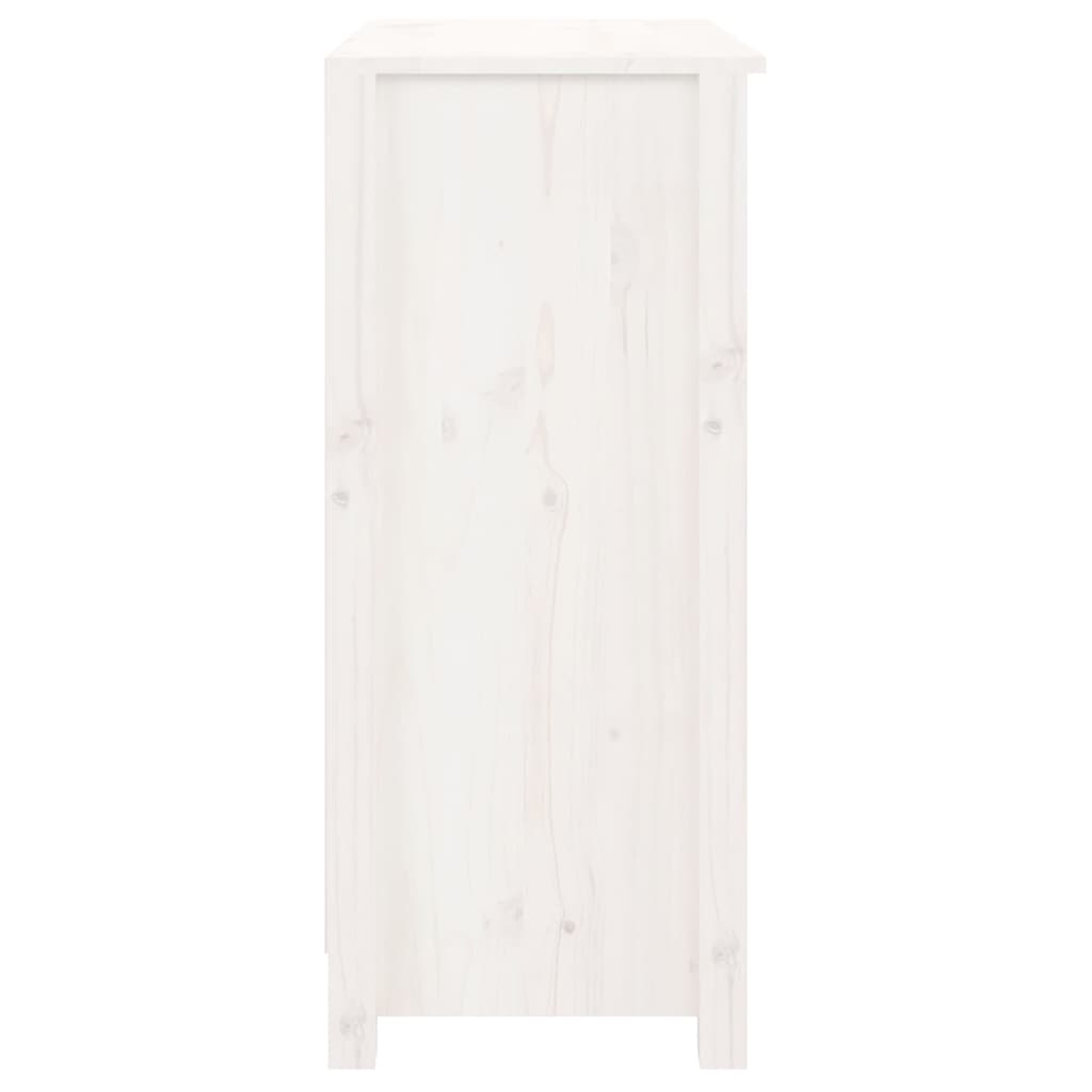 Komoda bijela 70 x 35 x 80 cm od masivne borovine