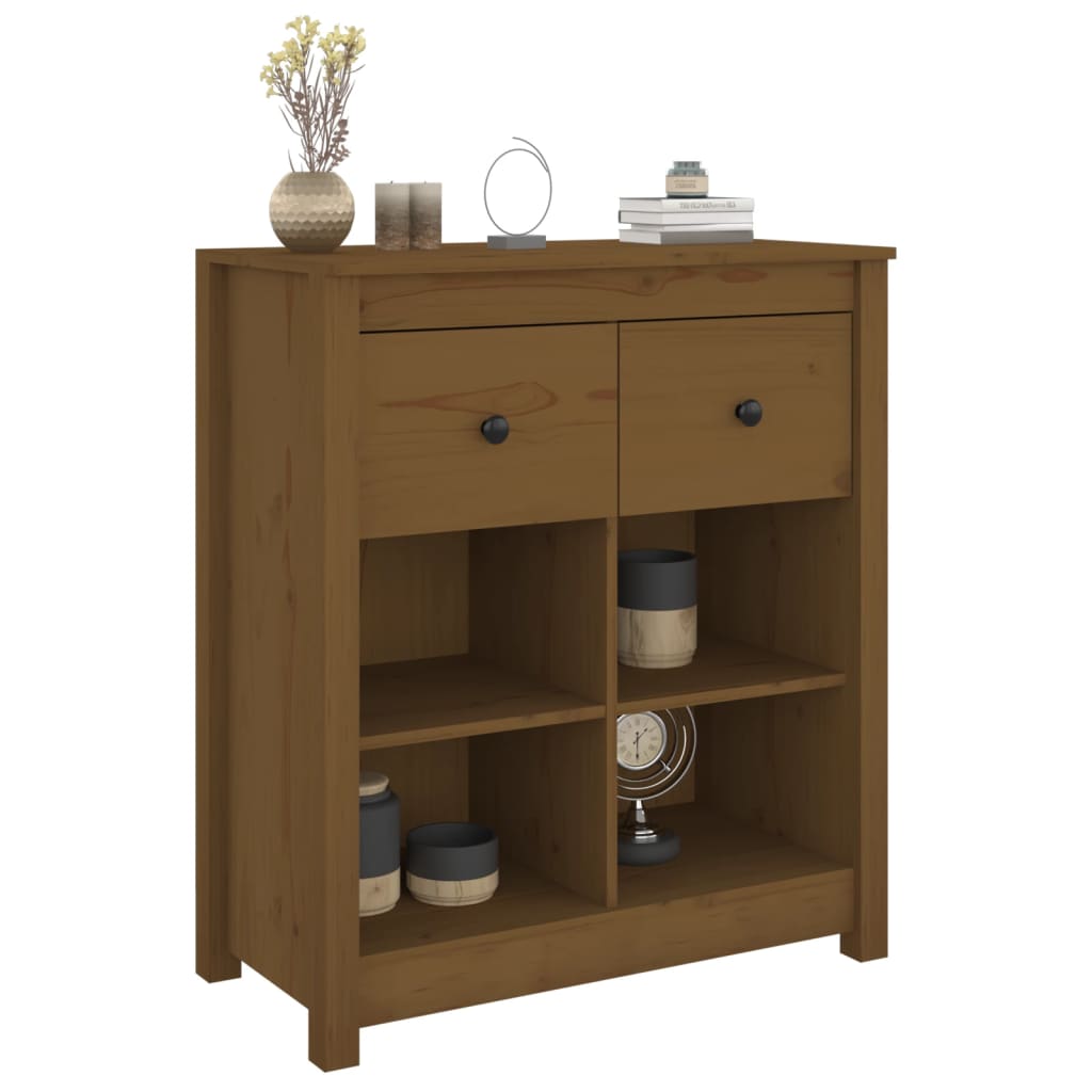 Komoda smeđa boja meda 70 x 35 x 80 cm od masivne borovine