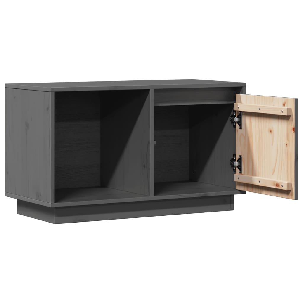 TV ormarić sivi 74 x 35 x 44 cm od masivne borovine