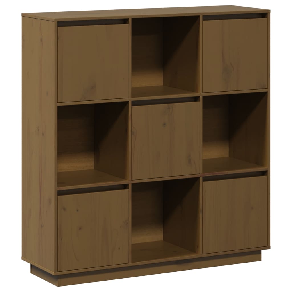 Visoka komoda boja meda 110,5 x 35 x 117 cm od masivne borovine